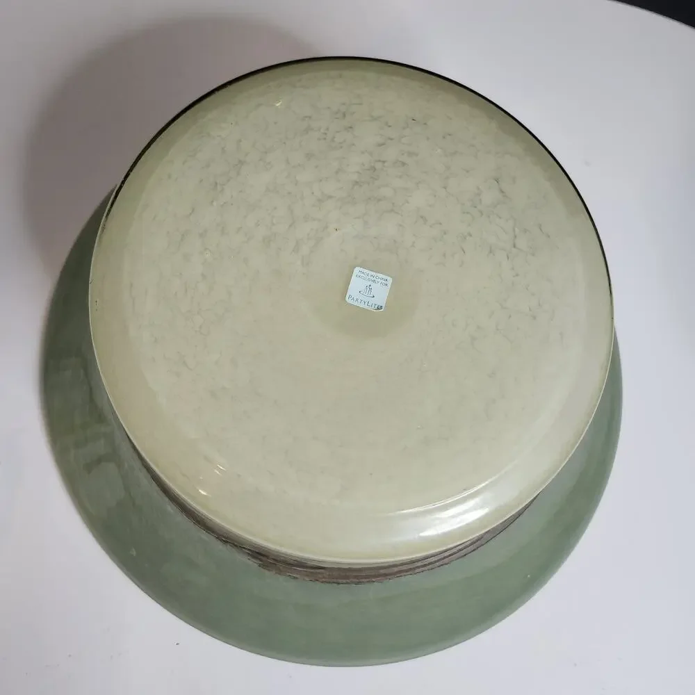 NWOB Vintage PartyLite Tranquility Glass Bowl Multi Use Southwestern Cottagecore - Picture 6 of 14